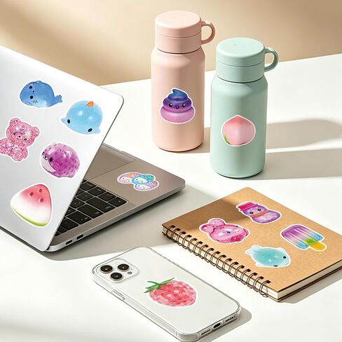 50PCS Squishy Stickers,Squishy Birthday Decorations,Vinyl Dumpling Stickers in Kuwait