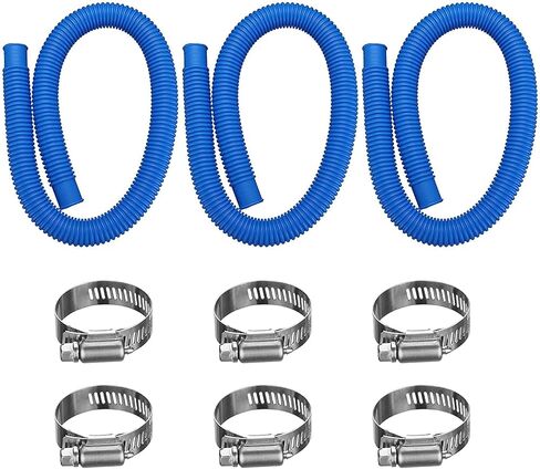 Pool Pump Replacement Hose, 1.25 x 41 Inch for compatible with Intex Filter Pump 607, 637 and 32mm Above Ground Pools include 6 Hose Clamps, Replace for compatible with Intex Hose in Saudi Arabia