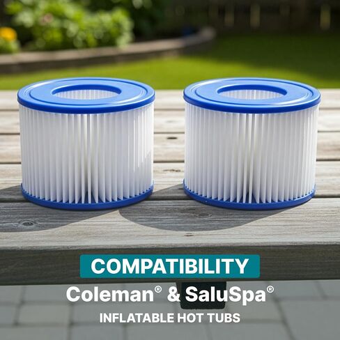 Bestway SaluSpa Filter Cartridge (VI) 2-Pack | Compatible with All SaluSpa Inflatable Hot Tub and Spa Models in Saudi Arabia