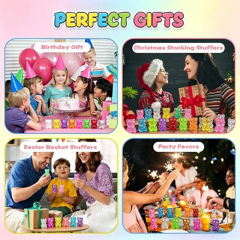 Jofan 12 Pack Squishy Stress Bear Toy Stress Balls Sensory Fidget Toys for Adults Kids Stress Relief Party Favors Birthday Gifts in Kuwait