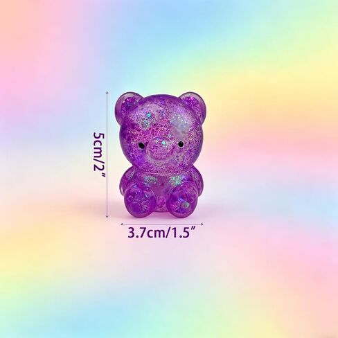 Jofan 12 Pack Squishy Stress Bear Toy Stress Balls Sensory Fidget Toys for Adults Kids Stress Relief Party Favors Birthday Gifts in Kuwait