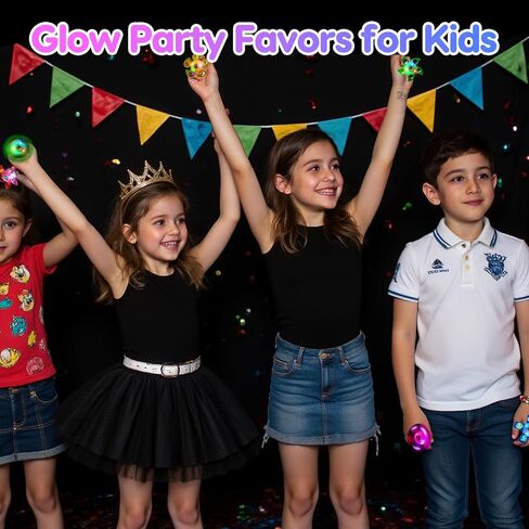24PCS Light Up Fidget Spinner Ring Glow Party Favors Bulk for Kids 4-8 8-12 in Saudi Arabia