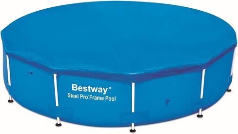 Bestway Flowclear 14 Foot x 8 Foot 2 Inch Solar Heat Oval Pool Cover for above and In-Ground Swimming Pools, Blue (Cover Only) in Kuwait