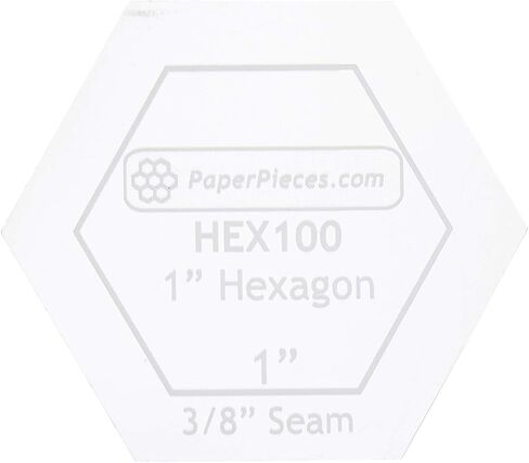 Paper Pieces Acrylic Fabric Cutting 1in Hexagon Template in Saudi Arabia