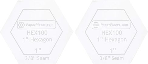 Paper Pieces Acrylic Fabric Cutting 1in Hexagon Template in Kuwait