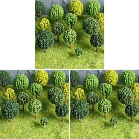 24Pcs Mini Model Trees Mixed Bush Trees Vegetation Groups Shrubs for Model Train Scenery Architecture Trees Model Scenery Trees Fake Trees with No Stands in Saudi Arabia