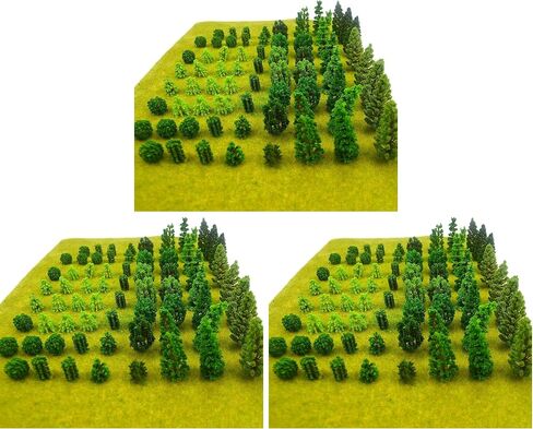 70pcs Mini Model Trees Train Scenery Mixed Miniature Trees Artificial Wargame Fake Tree Railroad Scenery Diorama Supplies Landscape in Saudi Arabia