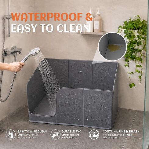 PETKARAY Extra Large Waterproof Cat Litter Box Enclosure Splash Guard in Saudi Arabia