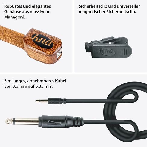 KNA Pickups, 1/8" to 1/4" Instrument Cable Portable Piezo Nylon String Guitar Pickup (NG-1) in Kuwait