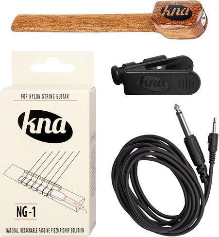KNA Pickups, 1/8" to 1/4" Instrument Cable Portable Piezo Nylon String Guitar Pickup (NG-1) in Kuwait