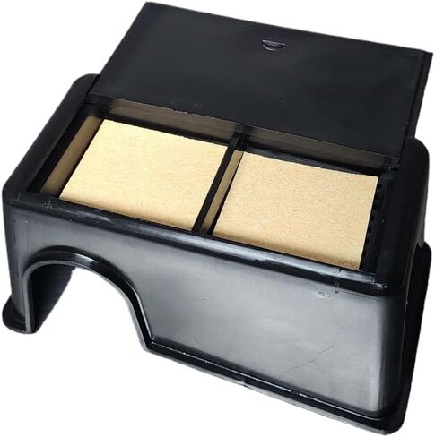 Medium Humid Hide for Bearded Dragon, Corn Snake, Ball Python, Crested Gecko, Snake, Lizard, Leopard Gecko, Turtle, Tortoise, Frog - 9"x6.75"x3" - Includes 4 Sponges - Durable and Easy to Clean in Saudi Arabia