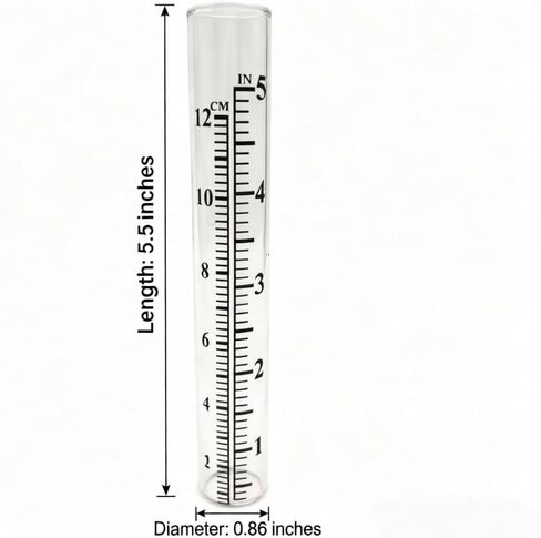 5" Rain Gauge Replacement Tube Glass for Outdoor Garden Yard Home, Best Rated 2 Pcs in Kuwait