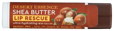 Desert Essence Lip Rescue Ultra Hydrating with Shea Butter - 0.15 Oz - Soft Moisturizer Balm Stick - Ginkgo Biloba Extract - Soothes Dry Or Cracked Lips - Vitamin E - Beeswax - Peppermint Oil in Saudi Arabia