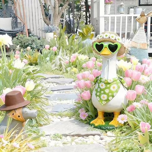 namph Heart Shaped Sunglasses 8 Pcs, Cute Mini Heart Glasses for 17 & 23 Inch Porch Goose Statue, 8 Colors Dress Up Accessories for Lawn Goose Outfits, Small Pets and Plush Toys in Kuwait