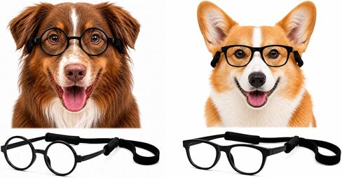 G003 Dog Pet Retro Glasses Hipster Nerd Costume Clear Lens Sunglasses Fits Medium Dogs 18-40 lbs (80s Black-Clear) in Saudi Arabia