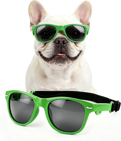 NAMSAN Dog Sunglasses for Small Dogs Cats, UV Protection Small Dog Sun Glasses Outdoors Riding Driving, Pet Glasses Photoshoot Prop for Party Halloween Christmas Cosplay, Black, S in Saudi Arabia