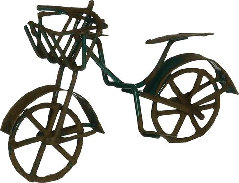 G & F Products 10022GR MiniGarden Fairy Garden Miniature Green Mini Bicycle Outdoor Statue, 3" Wide x 2" High in Kuwait