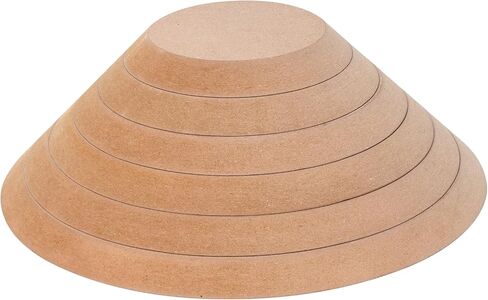 LEOLIO 6 Pcs Ceramic Mold for Clay, Wooden Pottery Clay Molds for Pottery, Elegant Ceramic Plate for Slump Tools and Handbuilding Craft (Round, 5.0‘’-11.0") in Saudi Arabia