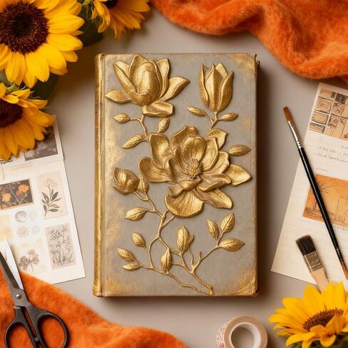 GLOBLELAND 3D Flowers Silicone Mold for Polymer Clay Soap 7.6x4.7inch White Magnolias Florals Mould for DIY Craft Projects Furniture Dresser Decor in Kuwait