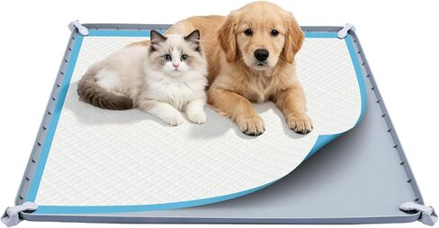 Pee Pad Holder, 24×24 Inch Thickened Silicone Dog Pee Pad Holder Tray in Saudi Arabia