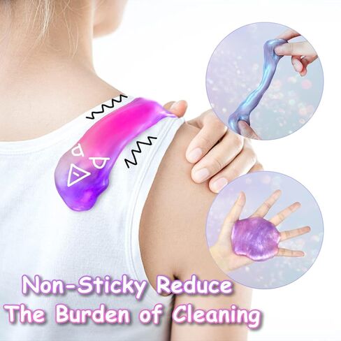 36 Packs Unicorn Slime Kit, Unicorn Party Favors for Kids, Pretty Stretchy & Non-Sticky Galaxy Slime Pack, Slime Party Favors for Girls & Boys Goodie Bag Stuffers in Saudi Arabia