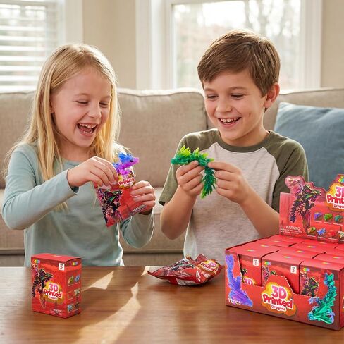 JOYIN 12 Pcs 3D Printed Dragon Blind Box Series, Mystery Box Party Favors for Kids 8-12, Mini Articulated Fidget Animals, Bulk Sensory Toys for Goodie Bags, Classroom Prizes & Birthday Gifts in Kuwait