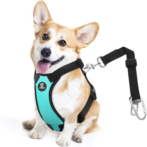 VavoPaw Dog Seat Belt Vest Harness for Car, 2 in 1 Seatbelt Buckle in Kuwait