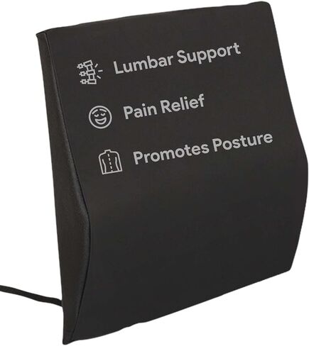 Wheelchair Lumbar Pillow - Back Pain Relief - Contours Your Lower Back Posture - Adjustable Back Support Pillow - Prevents Wheelchair Hammocking - 16" x 17" in Kuwait