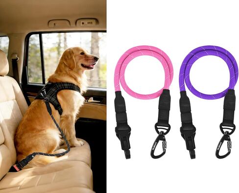 PetBonus Dog Seat Belt for Car, Durable Rope Dog Car Harness for Vehicle in Saudi Arabia