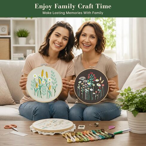 CYANFOUR 4 Pack Beginner Embroidery Kit for Adults with Video & Instruction in Kuwait