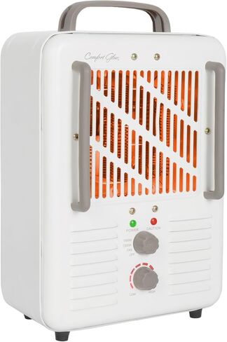 Comfort Glow EUH341 Milkhouse Style Electric Heater 5,200 Btu, White, Length: 7in, Width: 10.25in, Height: 15.5in in Saudi Arabia