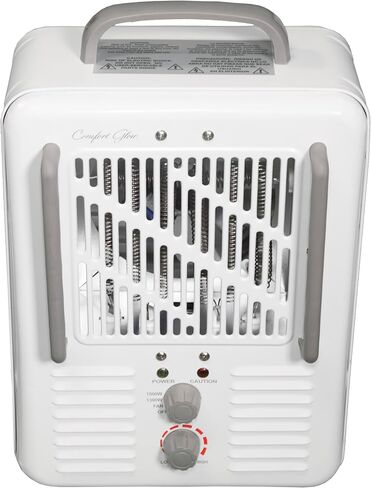 Comfort Glow EUH341 Milkhouse Style Electric Heater 5,200 Btu, White, Length: 7in, Width: 10.25in, Height: 15.5in in Saudi Arabia