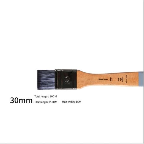 5Pcs Flat Head Oil Painting Acrylic Row Brush Gouache Watercolor Artist Paint Wall Painting Nylon Hair Beech Rod Clean Brush in Saudi Arabia