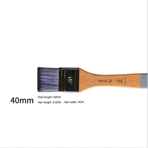 5Pcs Flat Head Oil Painting Acrylic Row Brush Gouache Watercolor Artist Paint Wall Painting Nylon Hair Beech Rod Clean Brush in Saudi Arabia