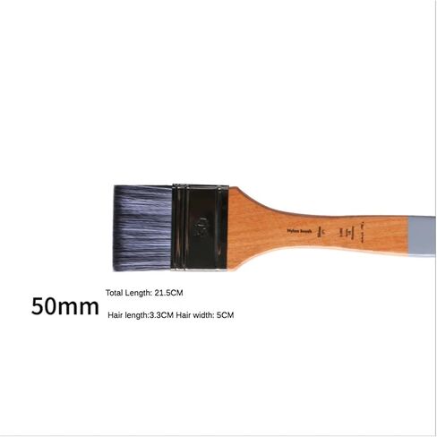 5Pcs Flat Head Oil Painting Acrylic Row Brush Gouache Watercolor Artist Paint Wall Painting Nylon Hair Beech Rod Clean Brush in Saudi Arabia