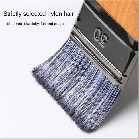 5Pcs Flat Head Oil Painting Acrylic Row Brush Gouache Watercolor Artist Paint Wall Painting Nylon Hair Beech Rod Clean Brush in Saudi Arabia