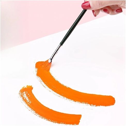 Bristle Fan Pen Fish Tail Fan Brush Watercolor Acrylic Oil Painting Brush Art Painting Supplies 7 Pc in Saudi Arabia