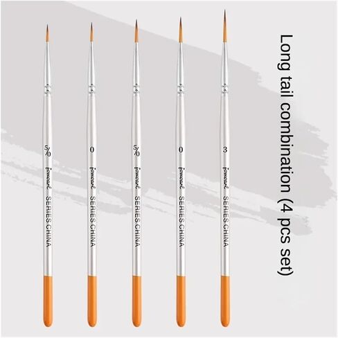 12models Imported Nylon Long Tail Line Brush Very Fine Cartoon Art Line Outline Detail Pen Digital Birch Watercolor Painting Pen in Saudi Arabia