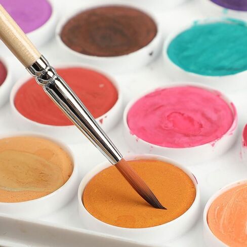 10 Nylon Hair Line Drawing Brush Stroke Oil Painting Pigment Acrylic Gouache Watercolor Long Pole Pen in Kuwait