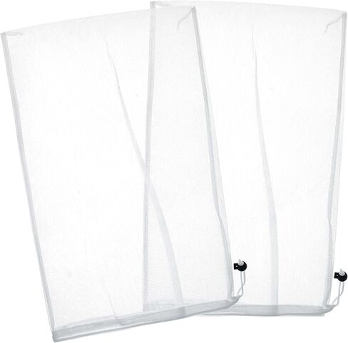 U.S. Pool Supply Fine Mesh Filter Bags for Leaf Vacuum Pool Cleaners, 2 Pack - 12" x 20" Replacement Net Bags, Pull-N-Lock Cord, Holds Leaves & Debris - Universal Fit, Leaf Terminator, Eater, Gulper in Saudi Arabia
