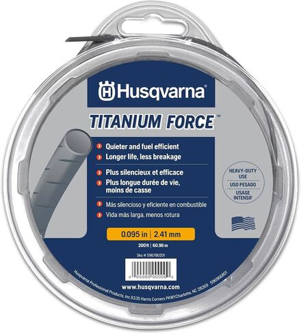 خط تشذيب سلسلة Husqvarna .095 بوصة 140 قدم بكرة قوة التيتانيوم كفاءة عالية وعمر طويل وتسارع أسرع in Kuwait