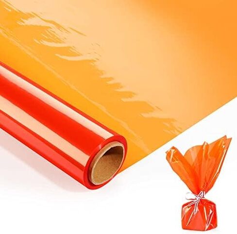 8 Colors -Halloween Colored Cellophane Wrap for Gift Baskets & DIY Craft - Christmas Colored Cello Decoration-(17" x 10ftx 8Rolls) in Saudi Arabia