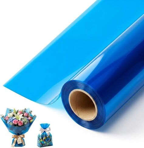 WINDAWNKE Blue Cellophane Wrap Roll for Gift Basket, 16in x 98ft in Saudi Arabia