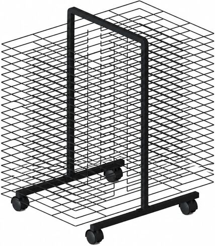 Artwork Rack with Wire Shelves Standing Double-Sided Art Rack Heavy-Duty for Artists, 50 Layer in Saudi Arabia