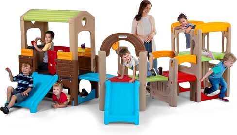Simplay3 Young Explorers Modular Play System, Kids Activity Outdoor Playset for Children Age 18 mos - 6yrs, Toddler Playground Slide, Climb and Playhouse in Kuwait