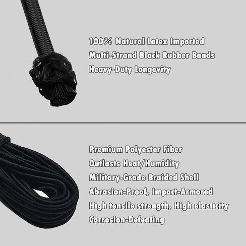 happylain 1/8 inch (3 mm) Round Black Elastic Cord 11 Yards in Saudi Arabia