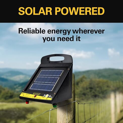 Zareba ESP10M-Z 10-Mile Solar Low Impedance Electric Fence Fence Charger & ITY-Z Standard Snug-Fitting T-Post Insulator, 25 per Bag in Kuwait