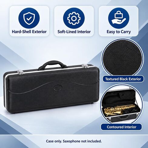 SKY Lightweight ABS Case for Modern Standard Alto Saxophone, Black in Saudi Arabia