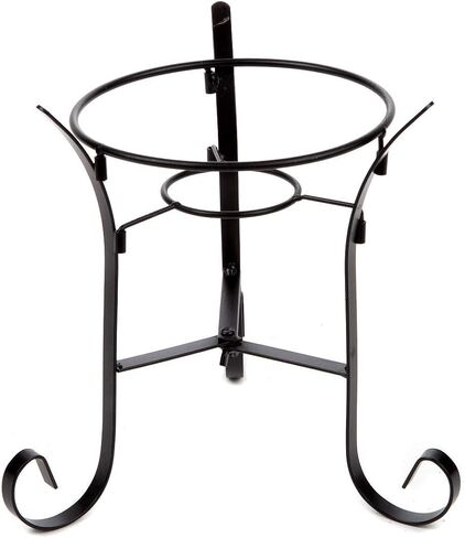 Lily's Home Metal Gazing Ball Stand for 10 or 12 inch Metal and Glass Garden Gazing Globes. Black. 9-inch Tall in Saudi Arabia