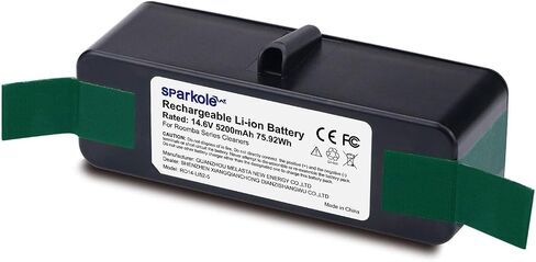 SPARKOLE 14.4V 5200mAh Lithium Ion Battery Compatible with iRobot Roomba 980, 960, 690, 600, 700, 800, 900 Series 985 970 965 895 890 860 695 692 680 675 640 614 in Kuwait